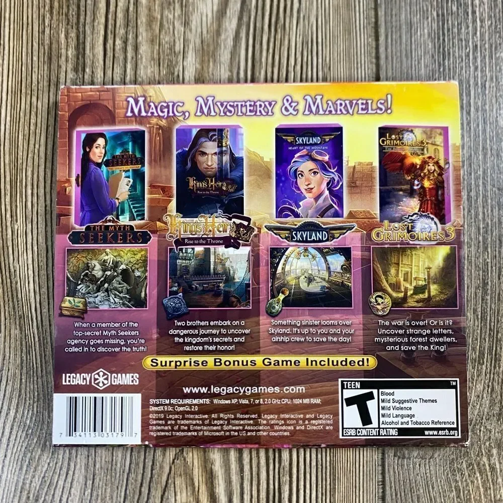 NEW-Legacy Interactive Fantastic Fables 4 Amazing Hidden Object PC Games Teens